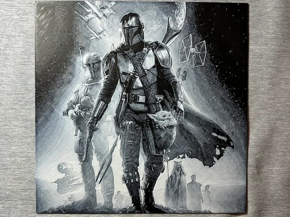 HueForge model: Mando 1 BW Hueforge by Hey Ben