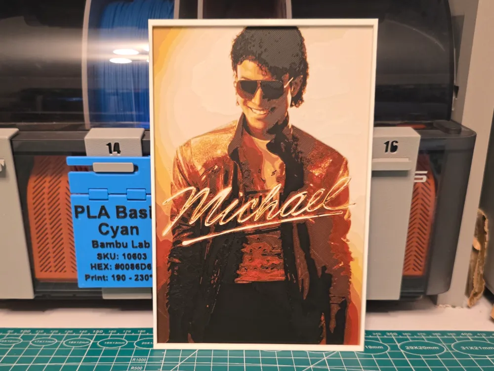 Michael Movie Poster - Hueforge Art by Lumpy3D HueForge model: Michael Movie Poster - Hueforge Art by Lumpy3D