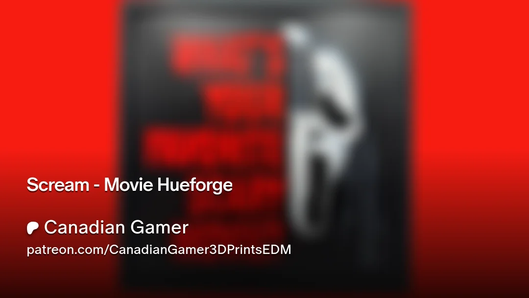 Scream - Movie Hueforge by Canadian Gamer HueForge model: Scream - Movie Hueforge by Canadian Gamer
