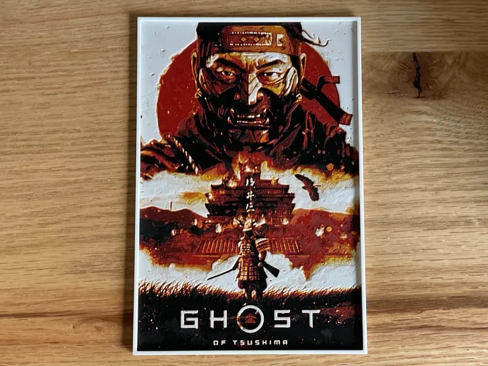 Ghost Of Tsushima Video Game Hueforge Poster Ghost Of Tsushima Video Game Hueforge Poster