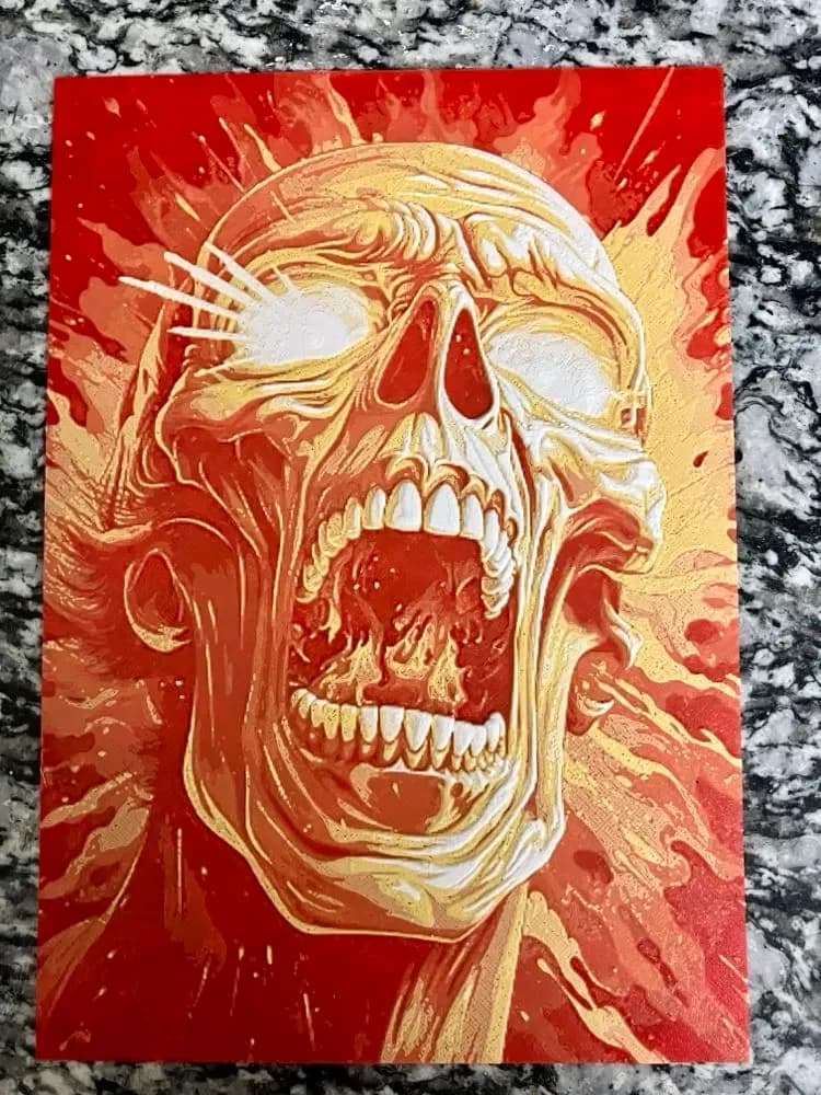 Burning alive (HueForge print) by Houston713Texan HueForge model: Burning alive (HueForge print) by Houston713Texan