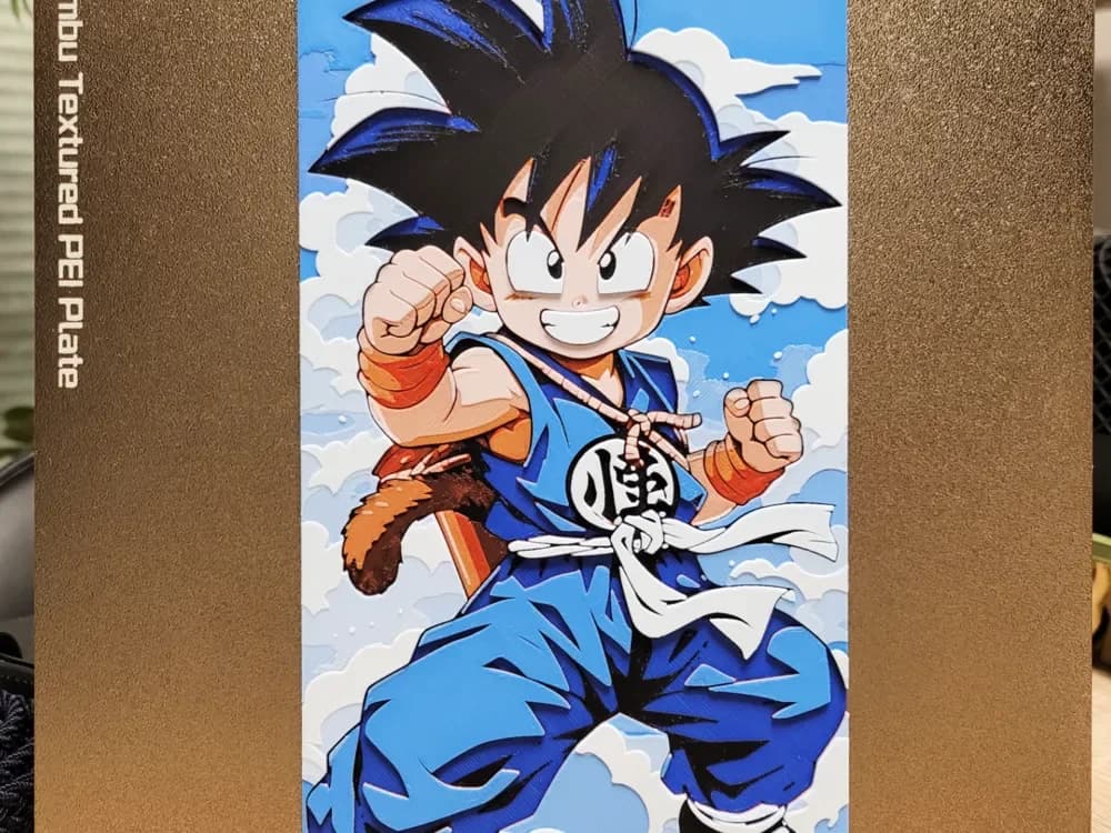 HueForge model: Kid Goku Blue - DragonBall - Hueforge Songoku by Vincent111