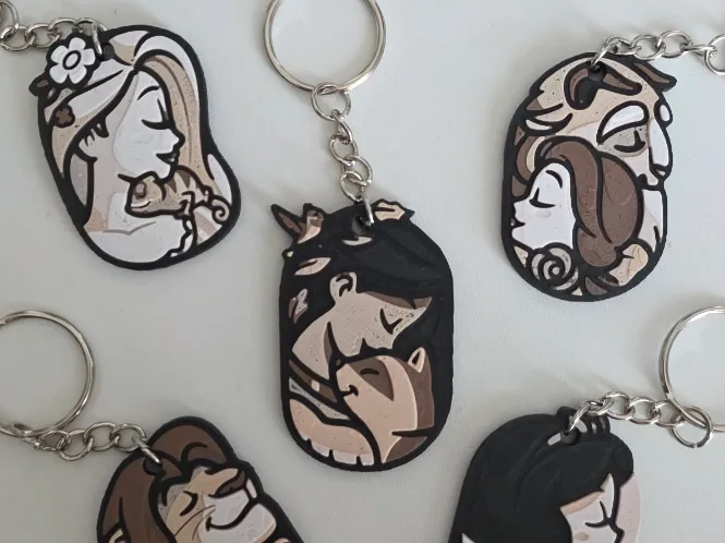 Disney Pocahontas Keychain by RIVY3Dprint HueForge model: Disney Pocahontas Keychain by RIVY3Dprint