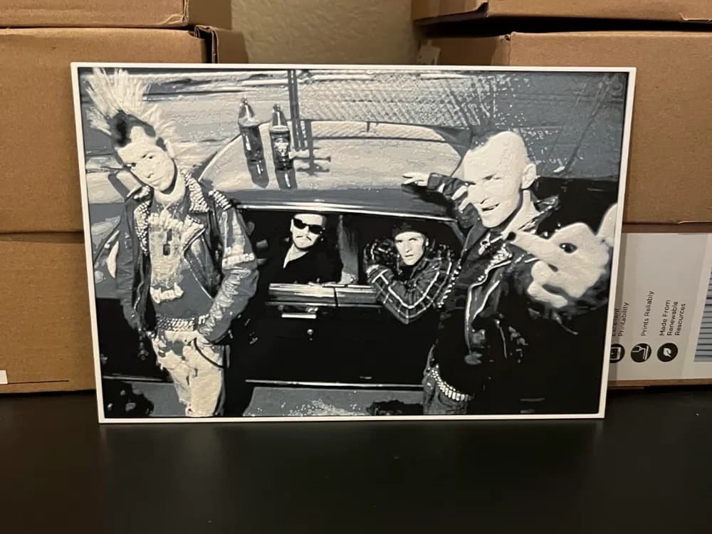 Rancid - Let's Go (Back Cover) by Estiv HueForge model: Rancid - Let's Go (Back Cover) by Estiv