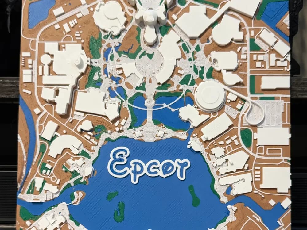 Map of Epcot by Krave HueForge model: Map of Epcot by Krave