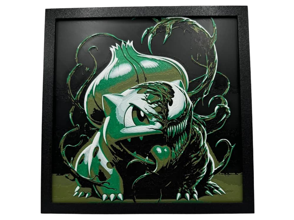 Venomized Bulbasaur by Canadian Gamer HueForge model: Venomized Bulbasaur by Canadian Gamer