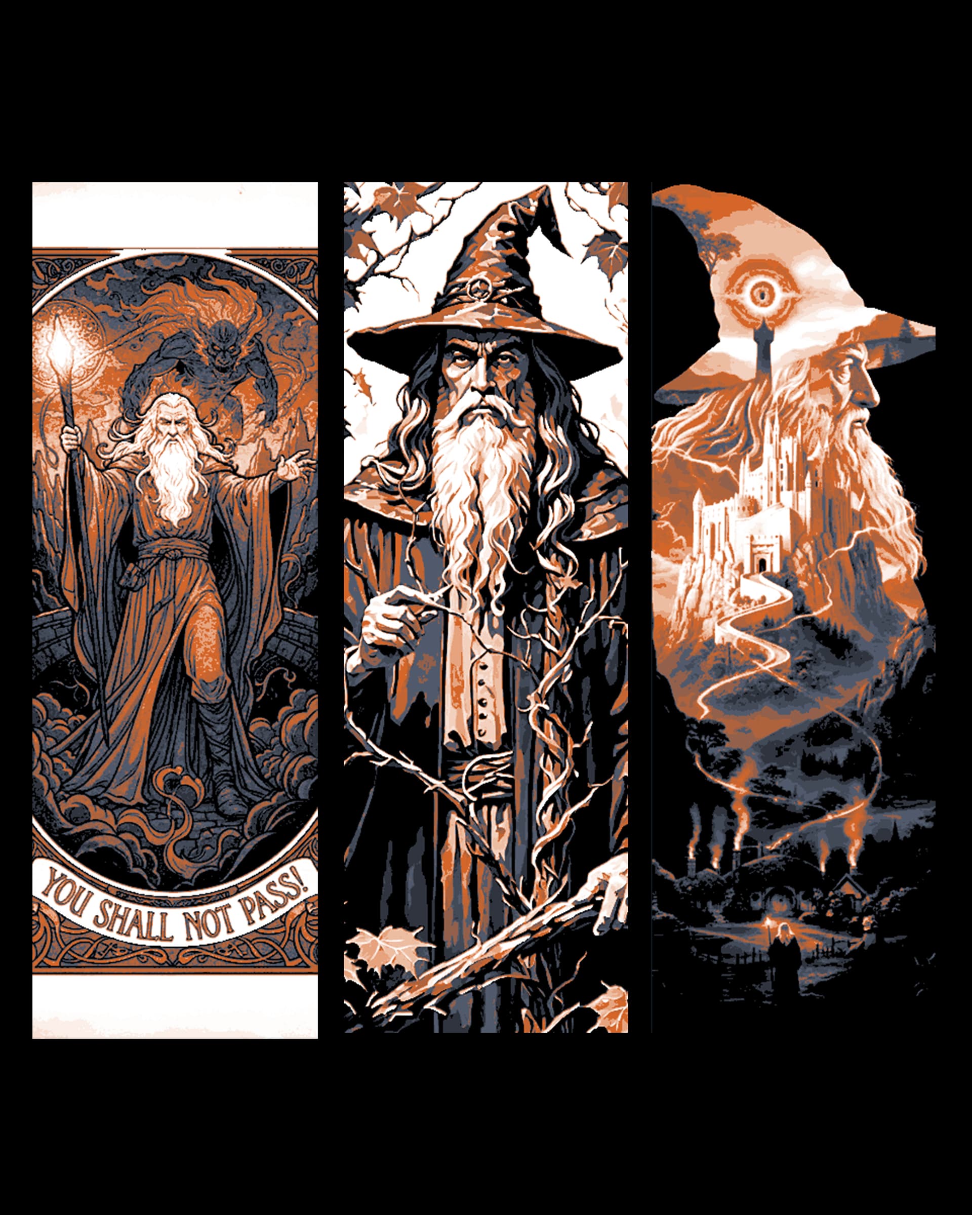 Vestiges of the Gray Wizard - Gandolf the Grey - Set of bookmarks Vestiges of the Gray Wizard - Gandolf the Grey - Set of bookmarks