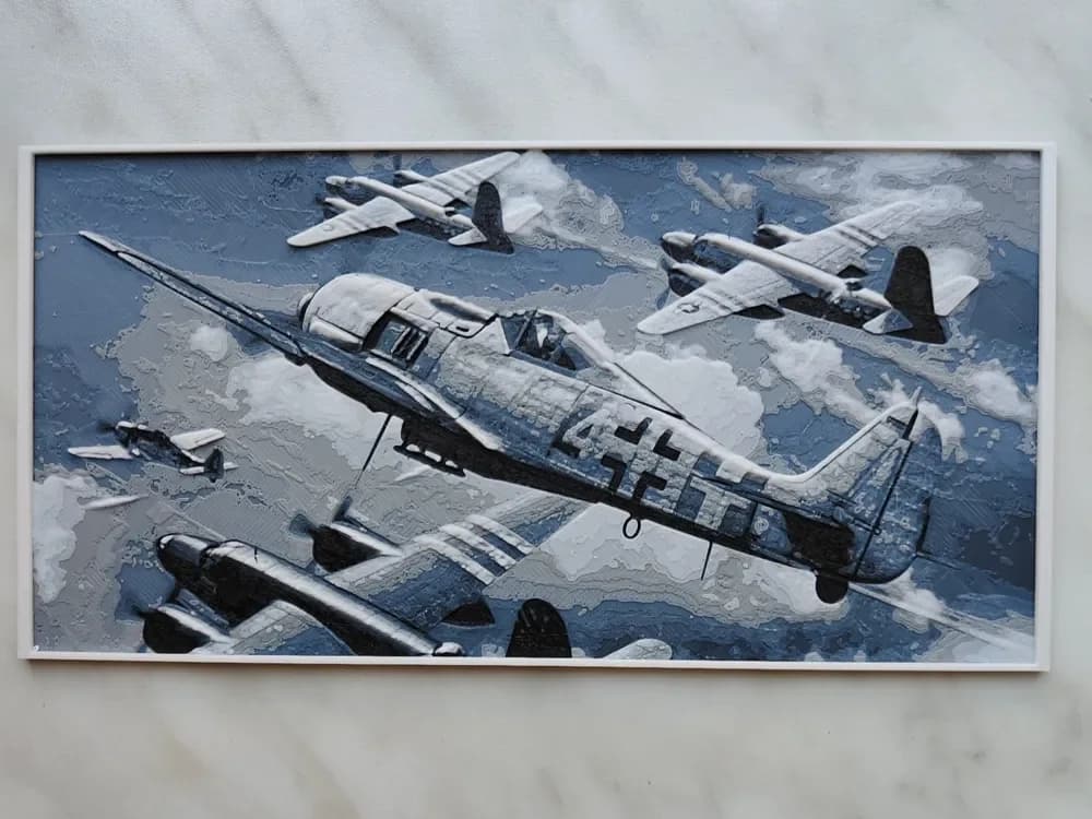 Focke-Wulf Fw 190 A-8 - Hueforge by BeaN HueForge model: Focke-Wulf Fw 190 A-8 - Hueforge by BeaN