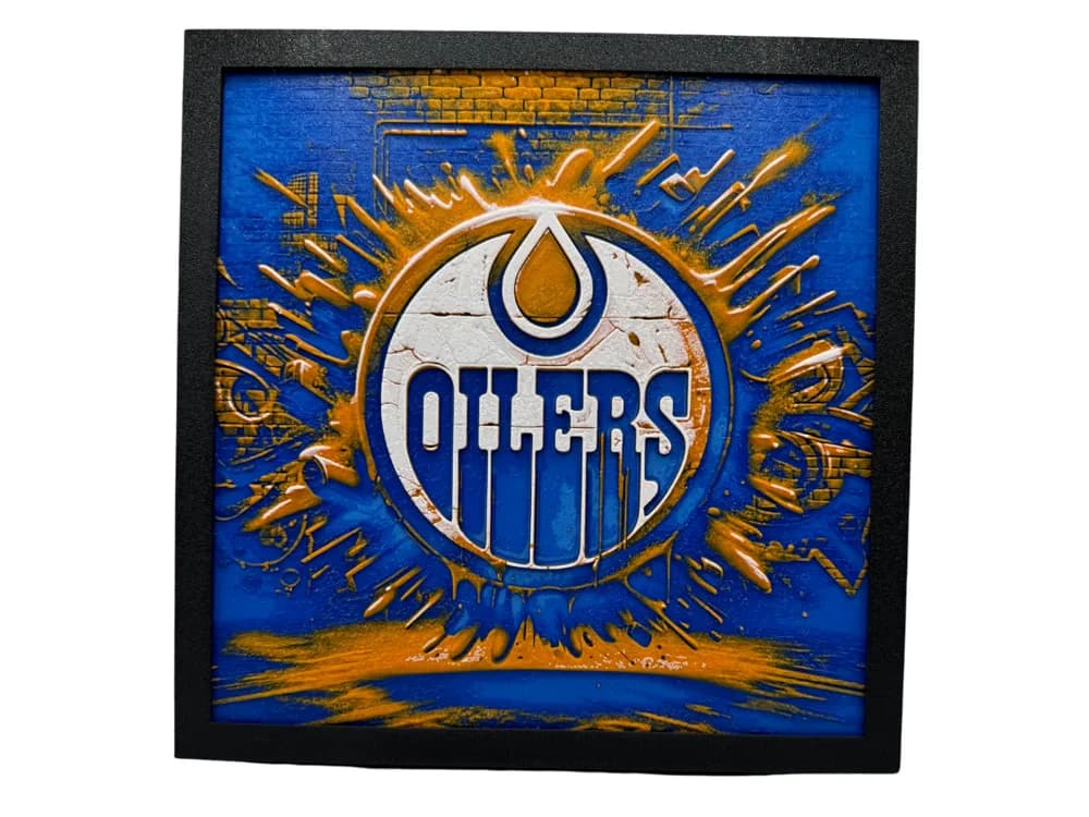 HueForge model: Edmonton Oilers - Graffiti Style - Hueforge by Canadian Gamer