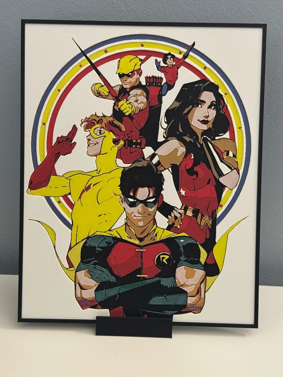 Teen Titans by Strata Prints HueForge model: Teen Titans by Strata Prints