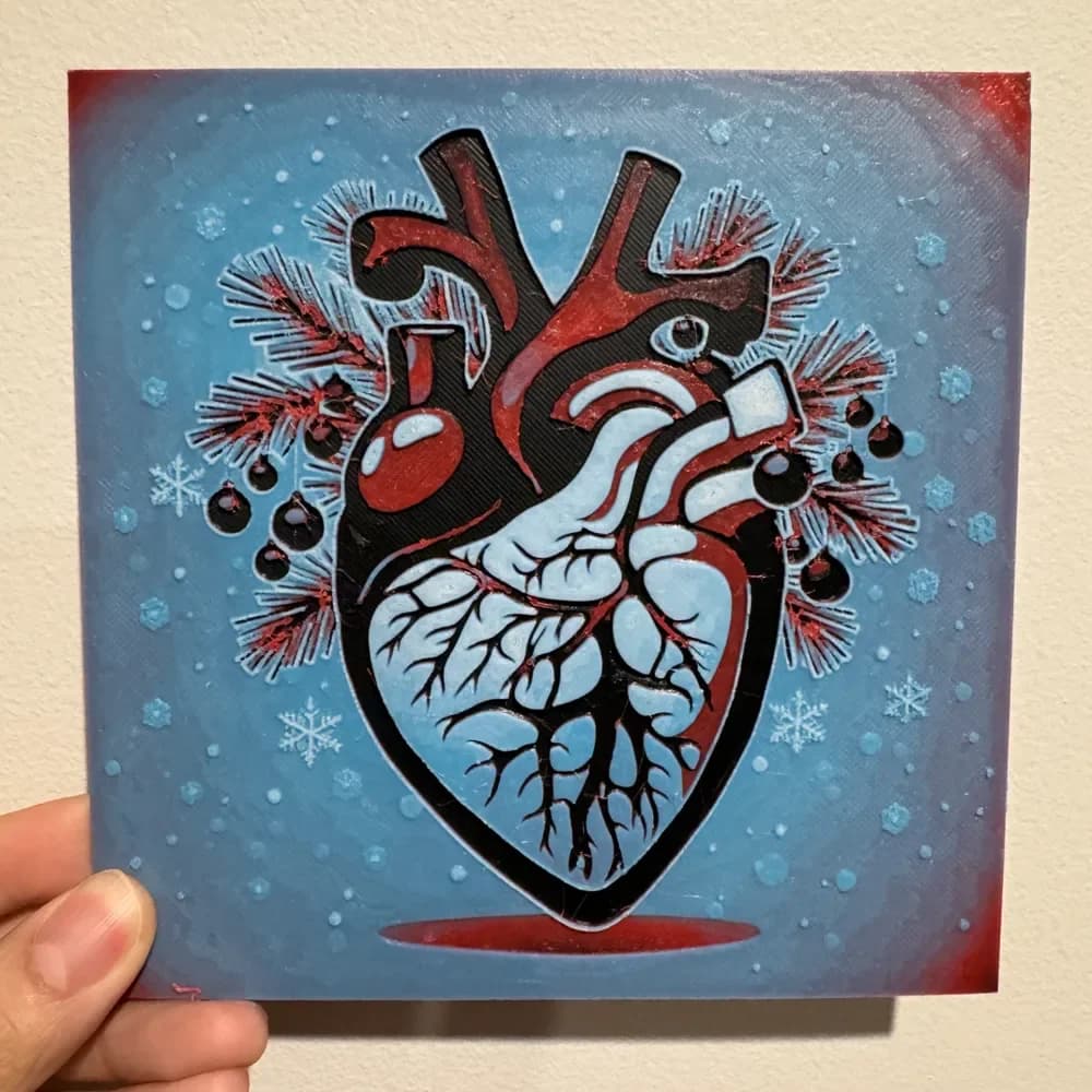 HueForge model: Last Christmas (I Gave You My Heart) - HueForge Print by cyanidesugar