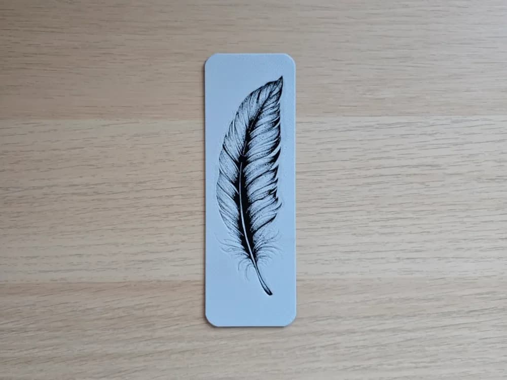 Feather Bookmark by Atrus Design HueForge model: Feather Bookmark by Atrus Design