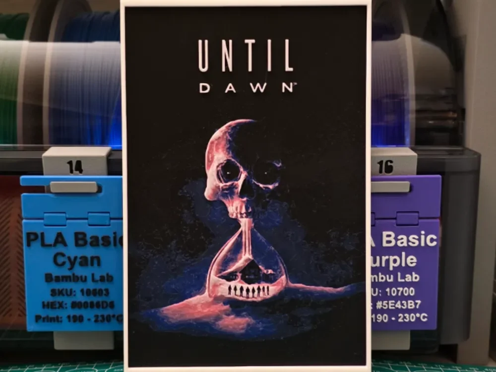 Until Dawn Poster - Hueforge Art by Lumpy3D HueForge model: Until Dawn Poster - Hueforge Art by Lumpy3D