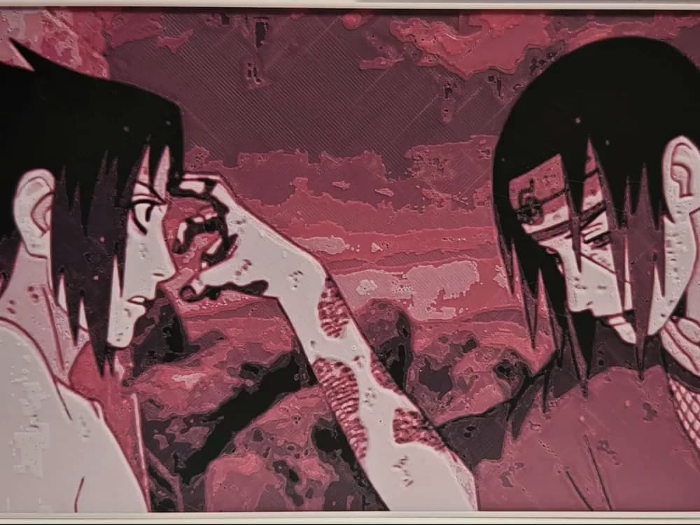 Sasuke and Itachi by bzz999 HueForge model: Sasuke and Itachi by bzz999