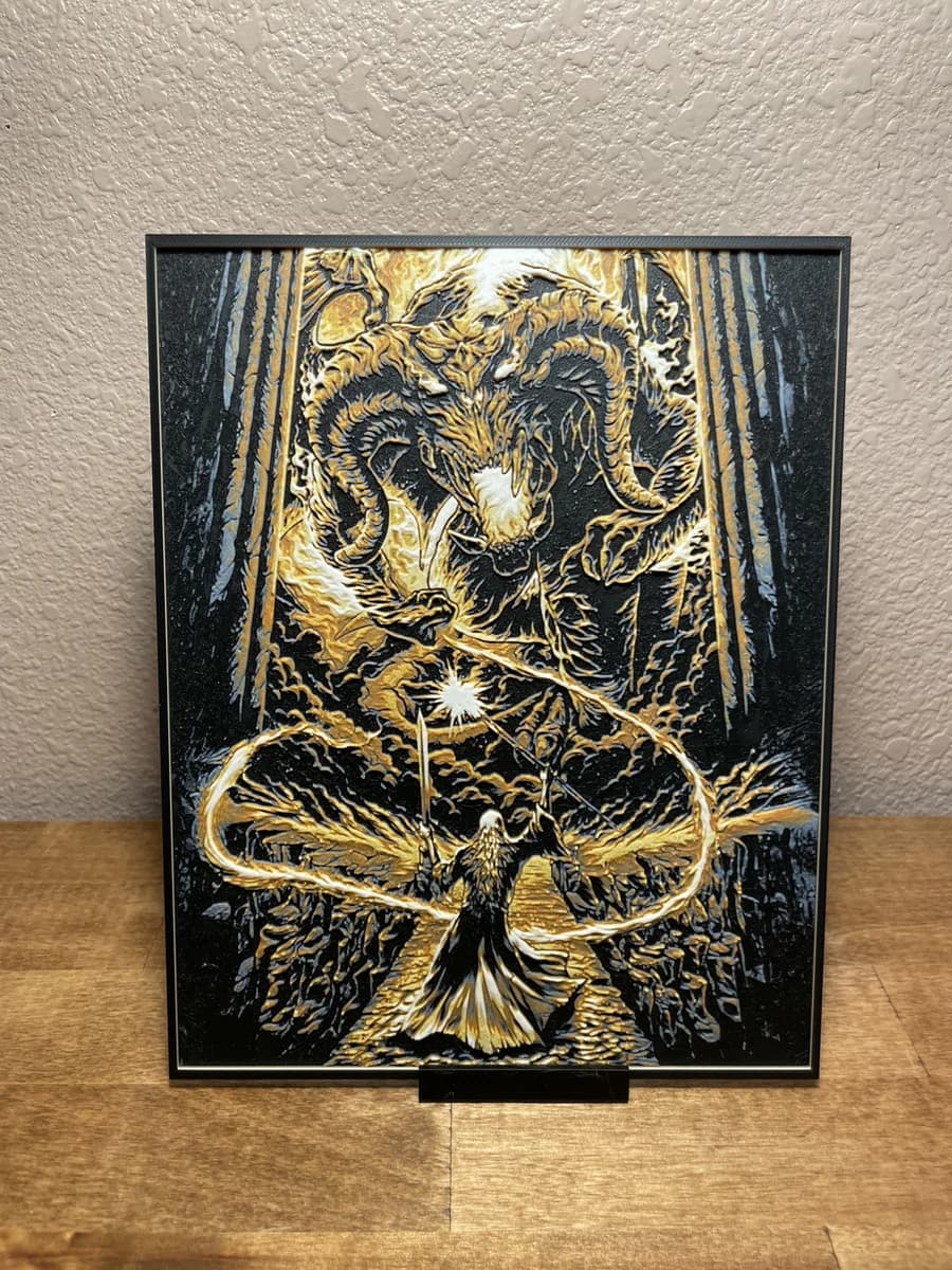 Gandalf and Balrog - Lord of the Rings by Cloudy Nostalgia HueForge model: Gandalf and Balrog - Lord of the Rings by Cloudy Nostalgia