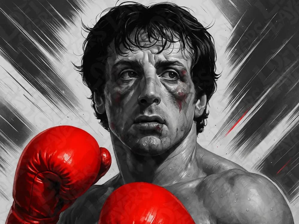 Rocky Balboa Hueforge by LoFi Layers HueForge model: Rocky Balboa Hueforge by LoFi Layers