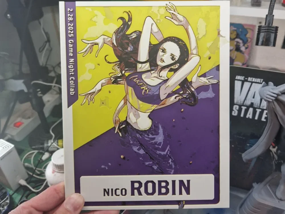 One Piece Hueforge - Nico Robin Lakers by Dakiren HueForge model: One Piece Hueforge - Nico Robin Lakers by Dakiren
