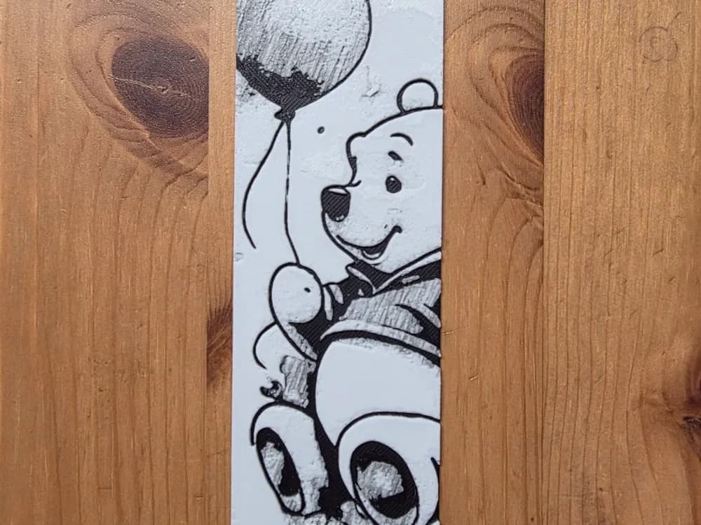 Winnie The Pooh Bookamark by Morganja HueForge model: Winnie The Pooh Bookamark by Morganja