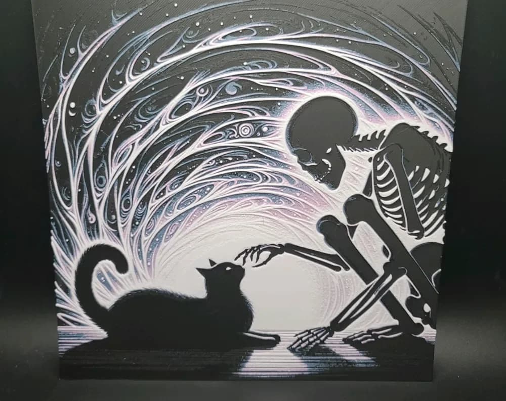 HueForge model: Skeleton Kitty Hueforge by the_bearded_jedi