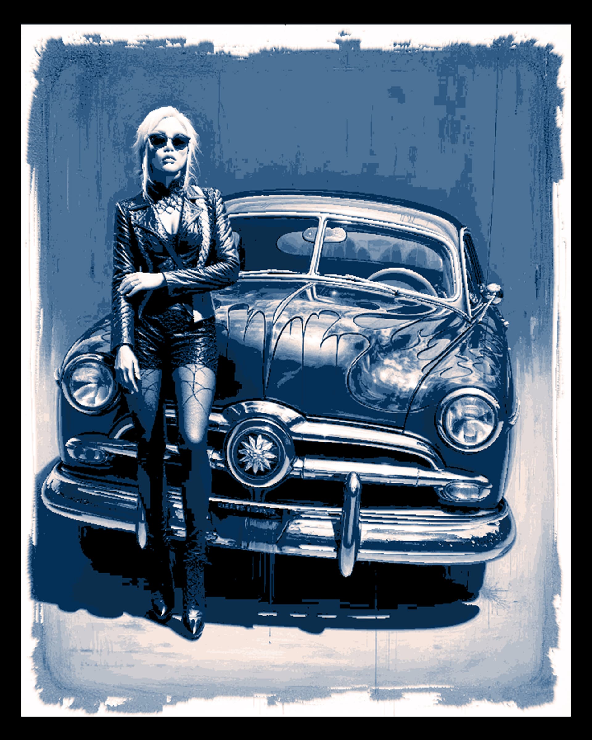 Printed Wall Art - Classic hotrod and the queen of the races - Hueforge art by BooneCo3d HueForge model: Printed Wall Art - Classic hotrod and the queen of the races - Hueforge art by BooneCo3d