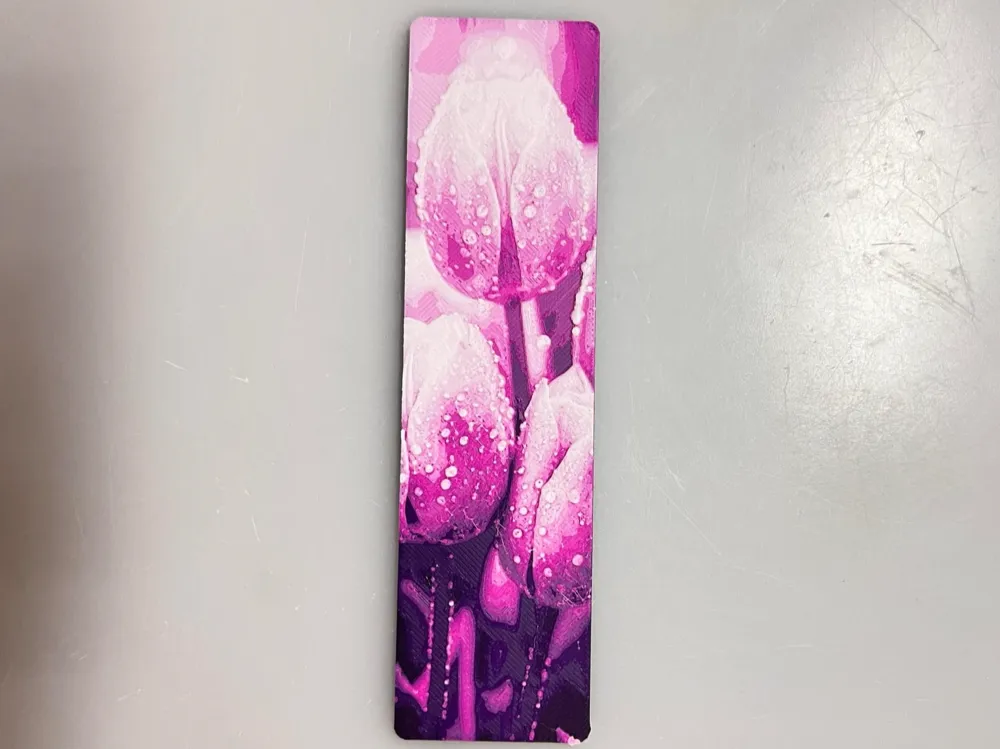 Tulips - Bookmark by 3djd HueForge model: Tulips - Bookmark by 3djd