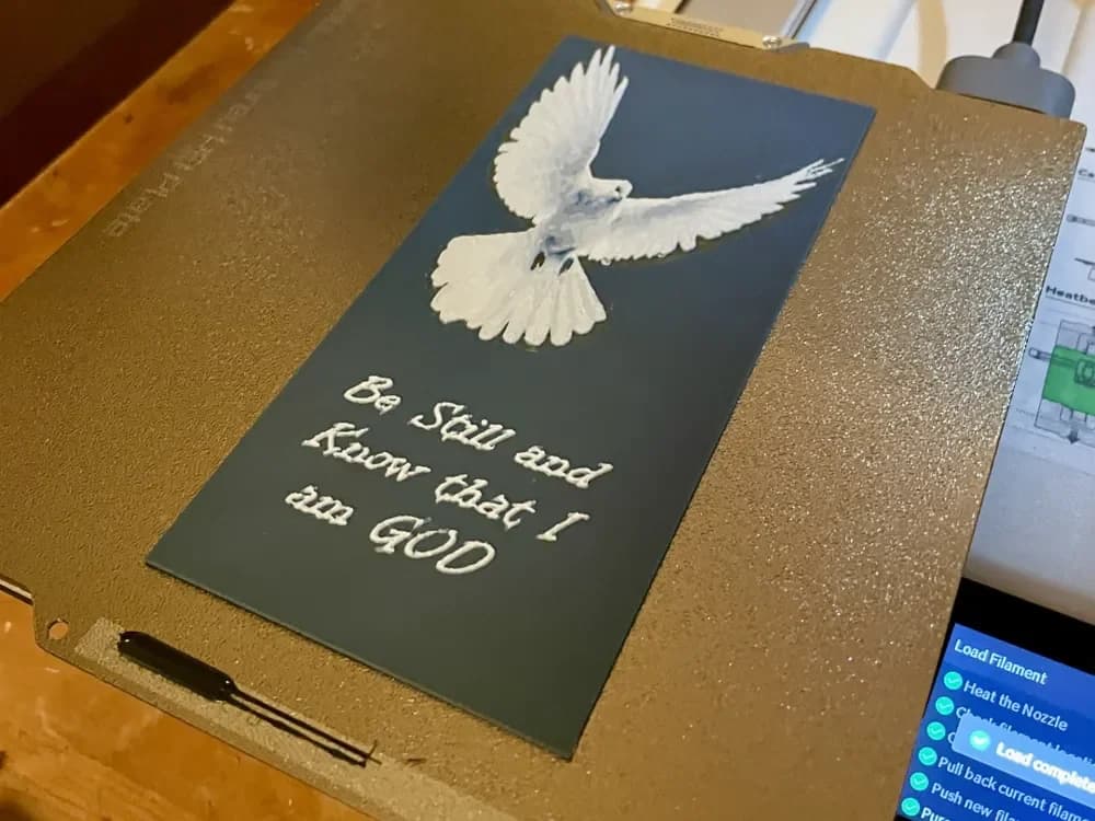 Psalms 46:10 Dove by 3D_Forged HueForge model: Psalms 46:10 Dove by 3D_Forged