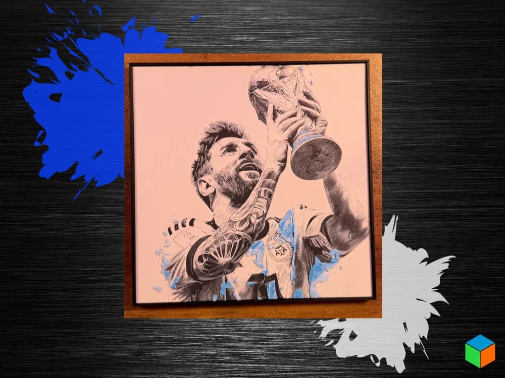 Lionel Messi & The World Cup — HueForge Wall Art Lionel Messi & The World Cup — HueForge Wall Art
