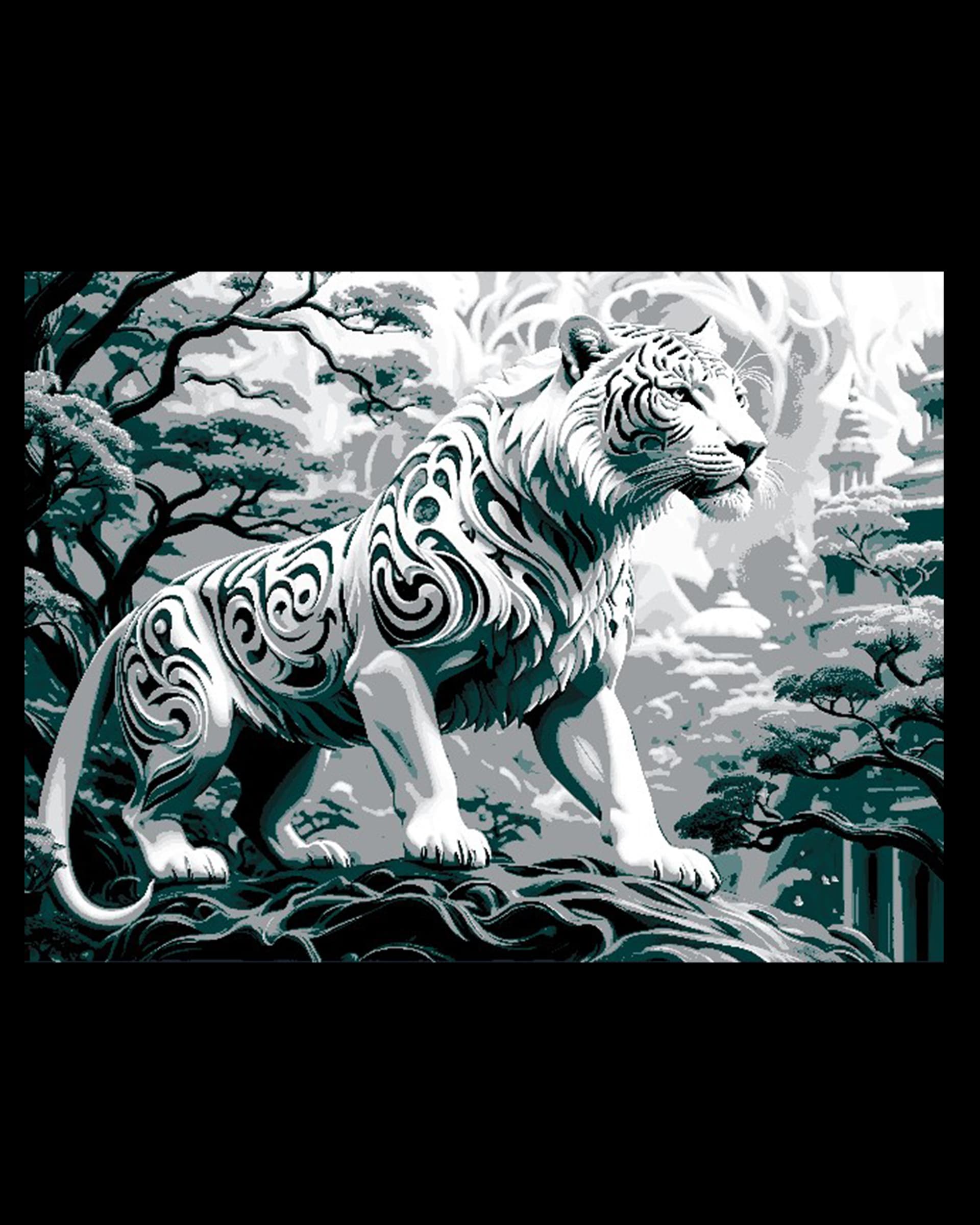 The sacred garden protector - the Jade Tiger - Hueforge Art by BooneCo3d HueForge model: The sacred garden protector - the Jade Tiger - Hueforge Art by BooneCo3d