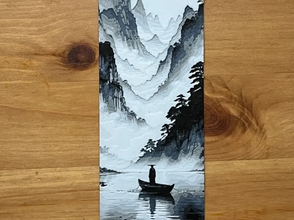 mountain bookmark by Morganja HueForge model: mountain bookmark by Morganja