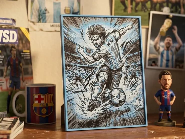 Messi - Cap. Tsubasa Style - HueForge by keko HueForge model: Messi - Cap. Tsubasa Style - HueForge by keko