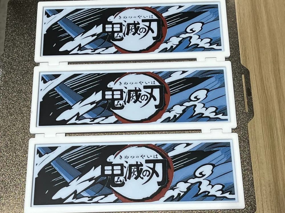 HueForge model: Demon Slayer Trifold and Logo by FantasyZ