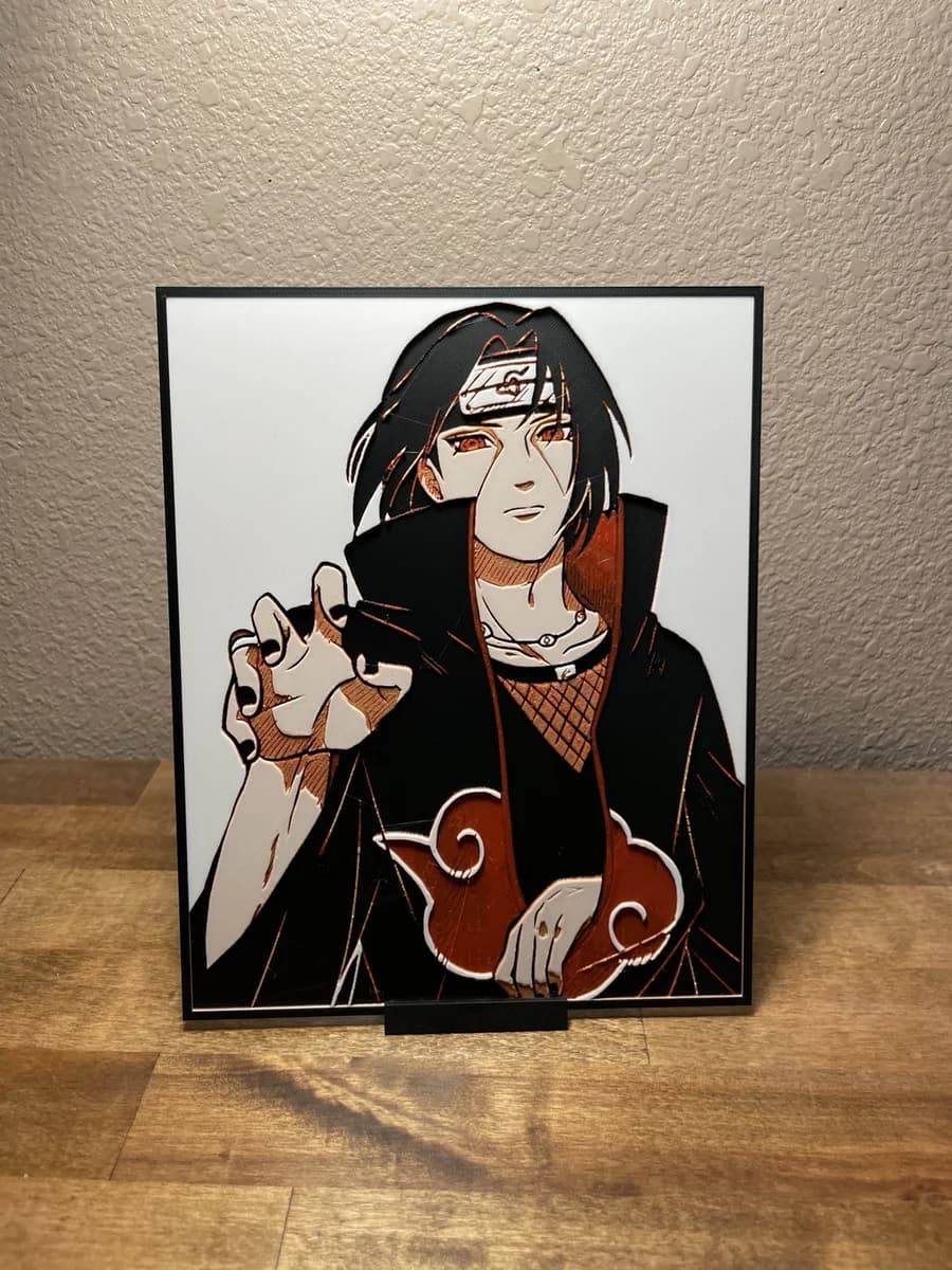 Updated Itachi by Cloudy Nostalgia HueForge model: Updated Itachi by Cloudy Nostalgia