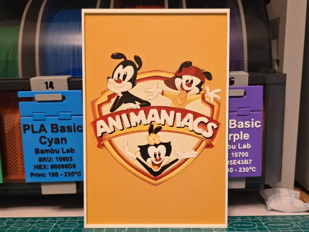 Animaniacs Show Poster - Hueforge Art by Lumpy3D HueForge model: Animaniacs Show Poster - Hueforge Art by Lumpy3D