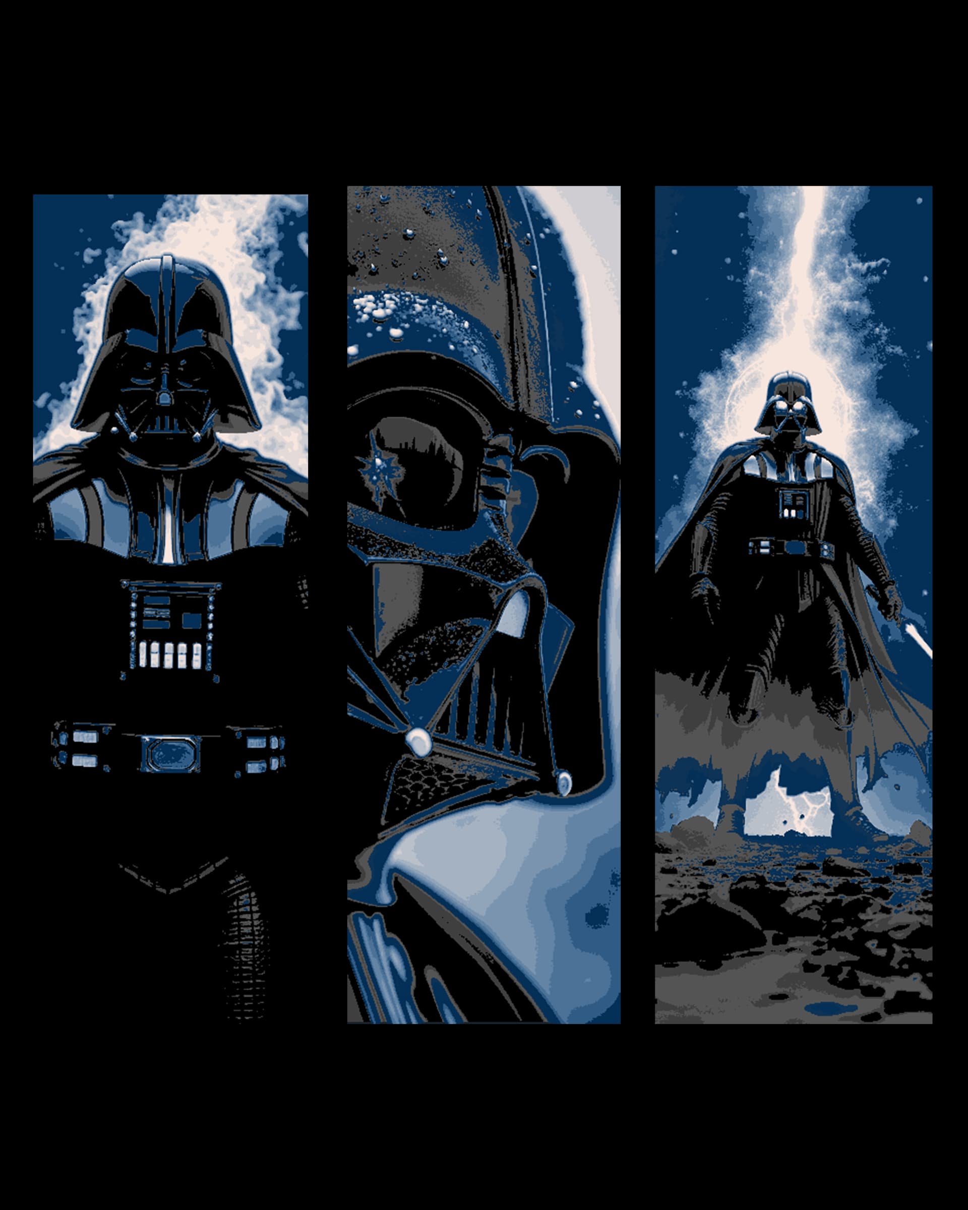 Fan art depictions of Darth Vader - set of bookmark by BooneCo3d HueForge model: Fan art depictions of Darth Vader - set of bookmark by BooneCo3d