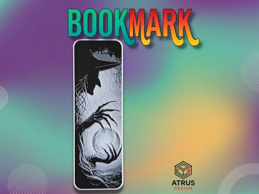 Witch Bookmark by Atrus Design HueForge model: Witch Bookmark by Atrus Design