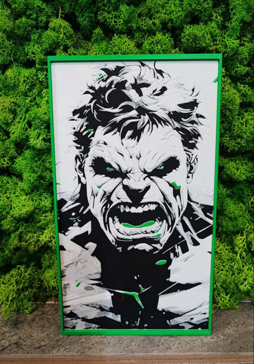 The Hulk by Garuda3D HueForge model: The Hulk by Garuda3D