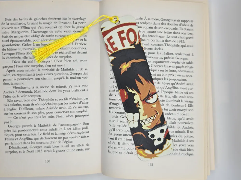 Bookmark Shinra Fire Force by Kactus Fpv HueForge model: Bookmark Shinra Fire Force by Kactus Fpv