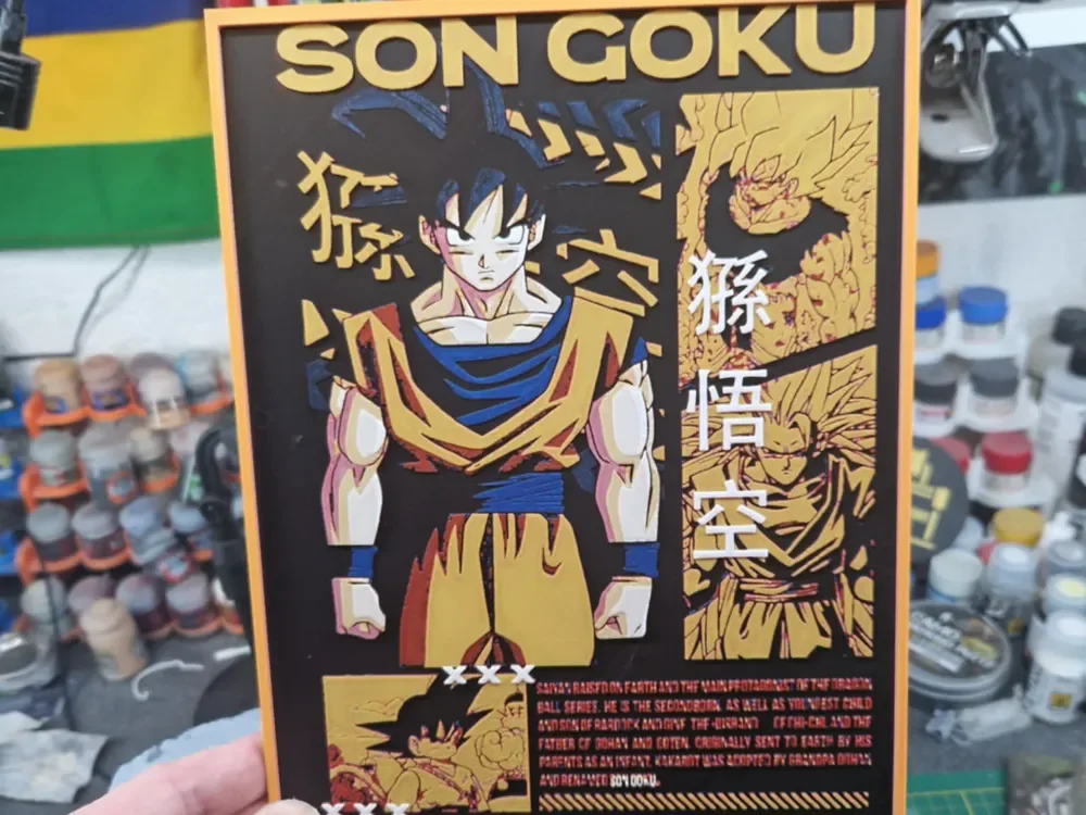 Dragon Ball Z Hueforge – Goku by Dakiren HueForge model: Dragon Ball Z Hueforge – Goku by Dakiren