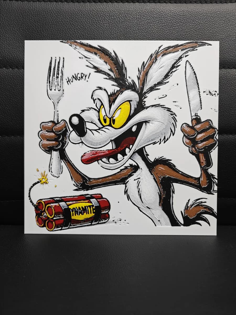 Wile E. Coyote by TheHueforgeLady HueForge model: Wile E. Coyote by TheHueforgeLady