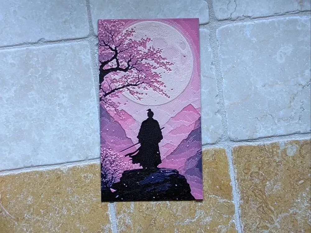 Sakura no Samurai - Hueforge by suaimondi HueForge model: Sakura no Samurai - Hueforge by suaimondi