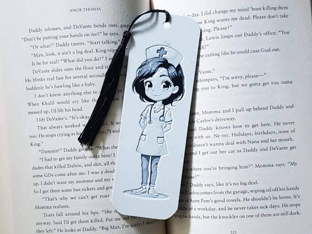 No AMS Needed! Nurse Bookmark, Hueforge by Dame Jo HueForge model: No AMS Needed! Nurse Bookmark, Hueforge by Dame Jo