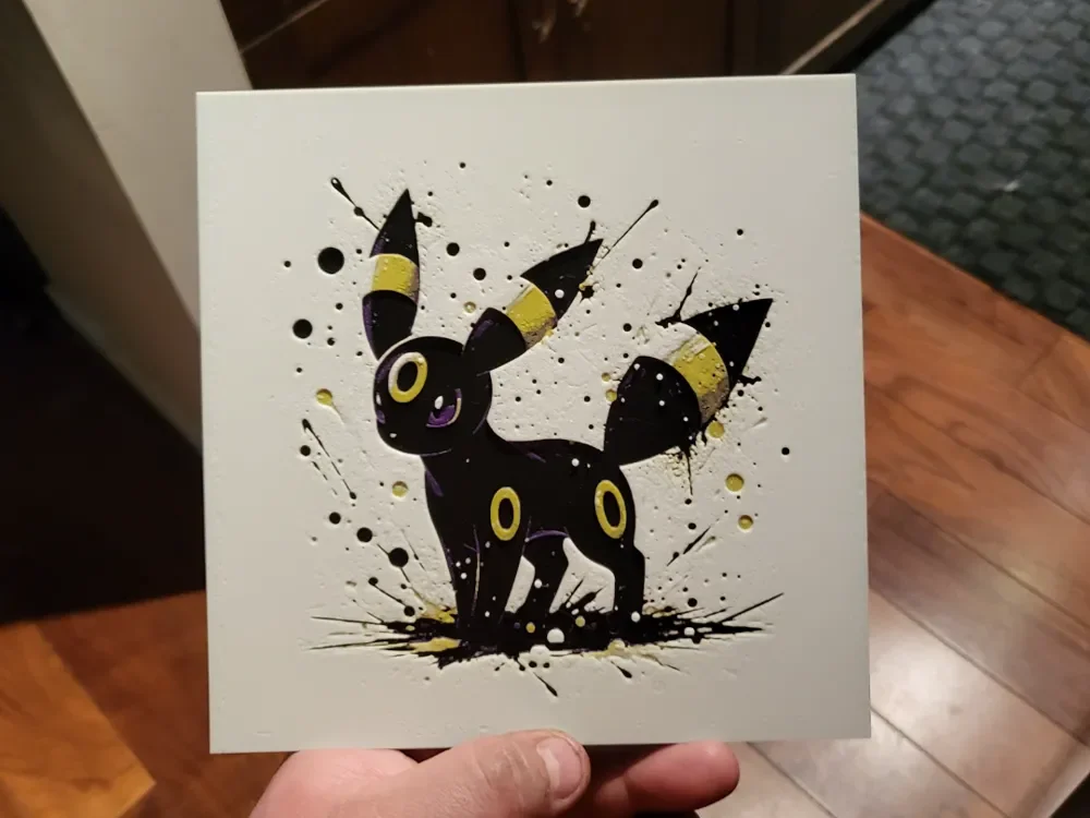 Graffiti Umbreon Hueforge by 3Ree Printing HueForge model: Graffiti Umbreon Hueforge by 3Ree Printing