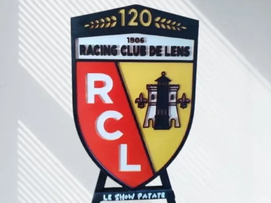 Racing club Lens 120 years plaque without AMS! by leshowpatate HueForge model: Racing club Lens 120 years plaque without AMS! by leshowpatate