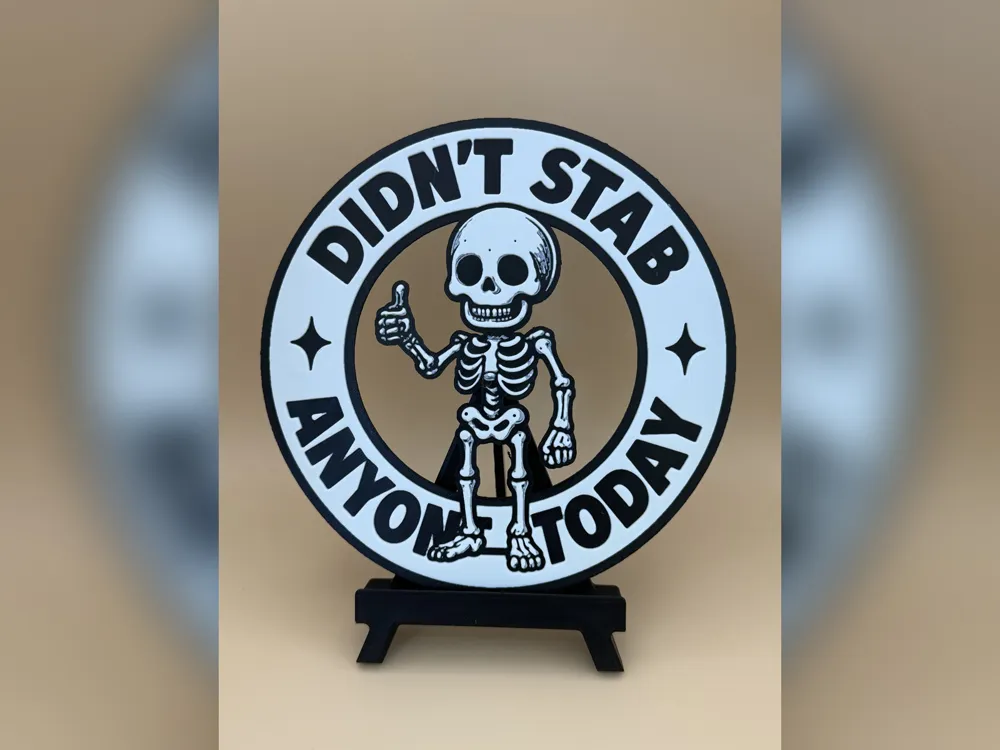 Didn't Stab Anyone Today Halloween HueForge Print by iPrintStuffau HueForge model: Didn't Stab Anyone Today Halloween HueForge Print by iPrintStuffau
