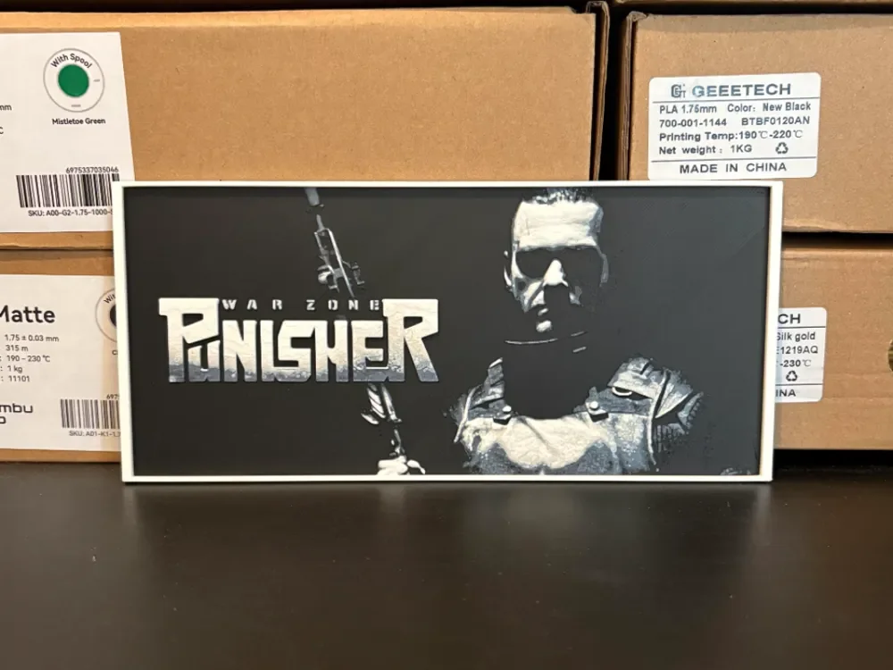 Punisher War Zone Hueforge by Estiv HueForge model: Punisher War Zone Hueforge by Estiv