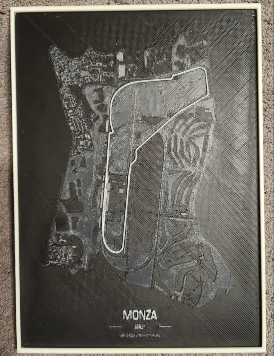 Monza Circuit F1 - HueForge Monza Circuit F1 - HueForge