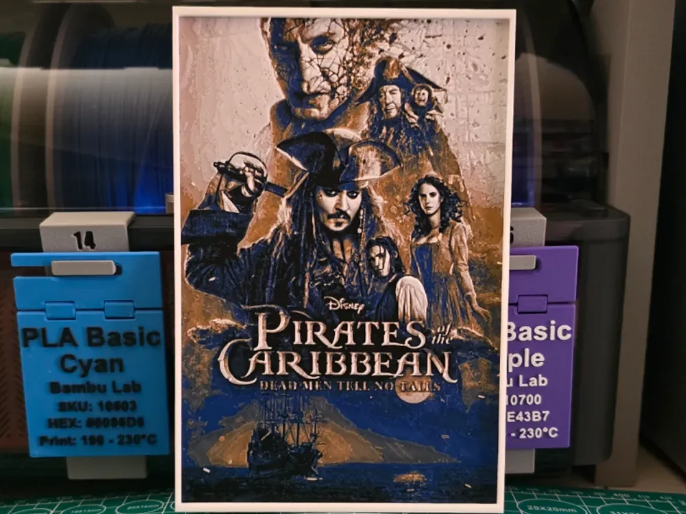 Pirates of the Caribbean: Dead Men Tell No Tales by Lumpy3D HueForge model: Pirates of the Caribbean: Dead Men Tell No Tales by Lumpy3D