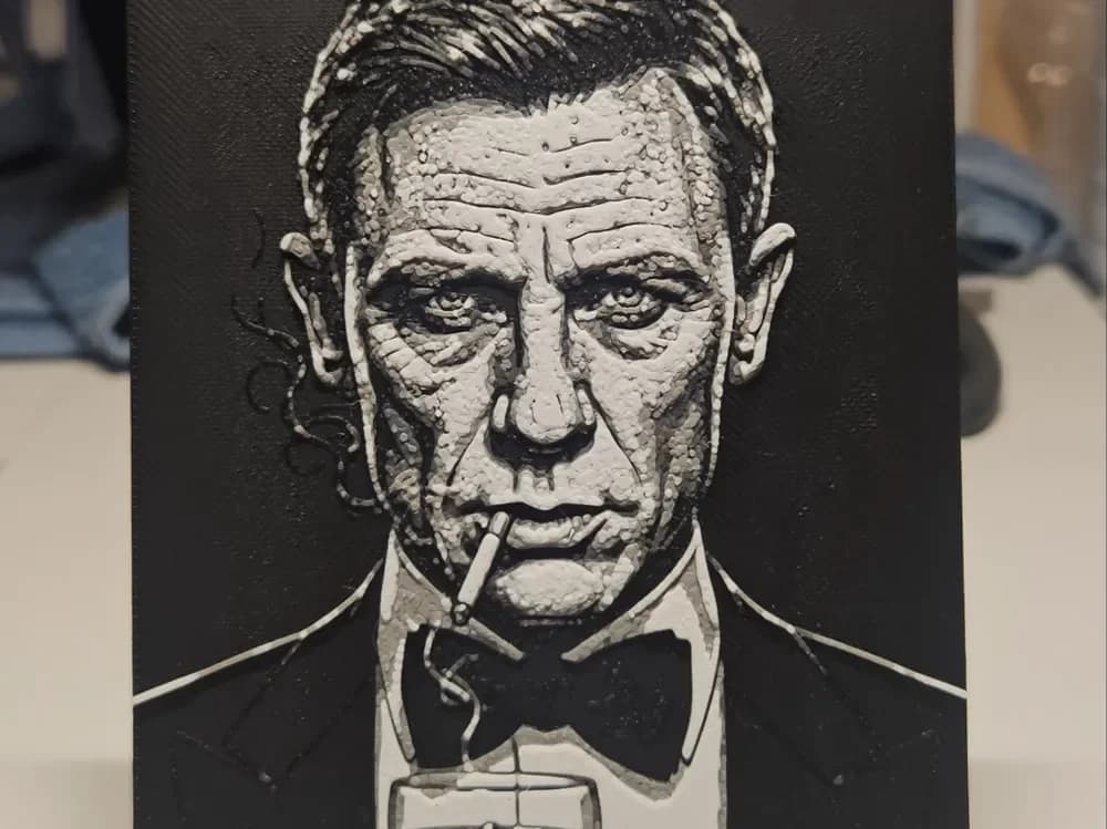 James Bond 007 by Mano's 3d_Art HueForge model: James Bond 007 by Mano's 3d_Art
