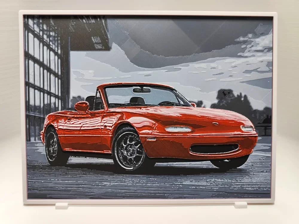 Mazda MX-5 Miata - Hueforge by BeaN HueForge model: Mazda MX-5 Miata - Hueforge by BeaN