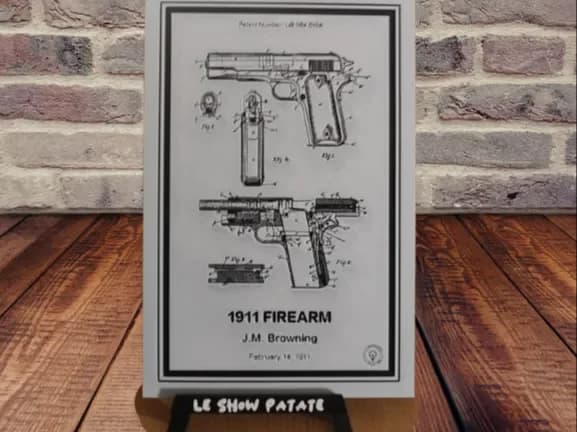 Plan technique 1911 hueforge by leshowpatate HueForge model: Plan technique 1911 hueforge by leshowpatate